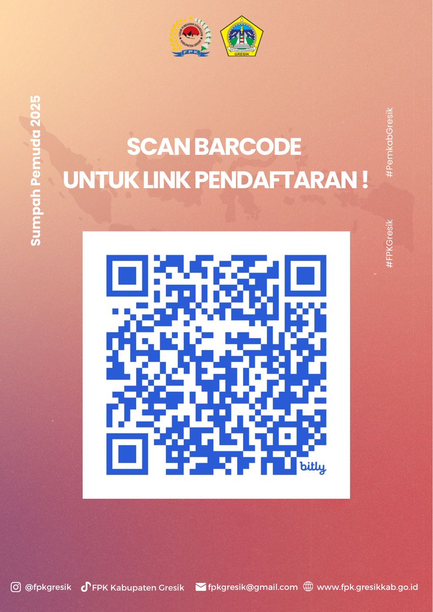 gresikNEWS's tweet image. 📣 LOMBA VIDEO TARIAN TRADISIONAL 2025 📣
Tingkat SMA se-Kabupaten Gresik 🎥💃🕺
✨ Gratis biaya pendaftaran!
✨ Terbuka untuk semua siswa SMA sederajat
✨ Daftar, isi formulir di link berikut:
👉 bit.ly/LombaTariFPK20…
🗓️ Pendaftaran dibuka 15-27 September 2025.

#fpkgresik