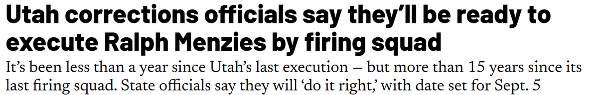 TheLegalMindset's tweet image. Regarding the Charlie Kirk suspect when caught, people need to remember that Utah not only has the death penalty but it still carries out execution by firing squad.