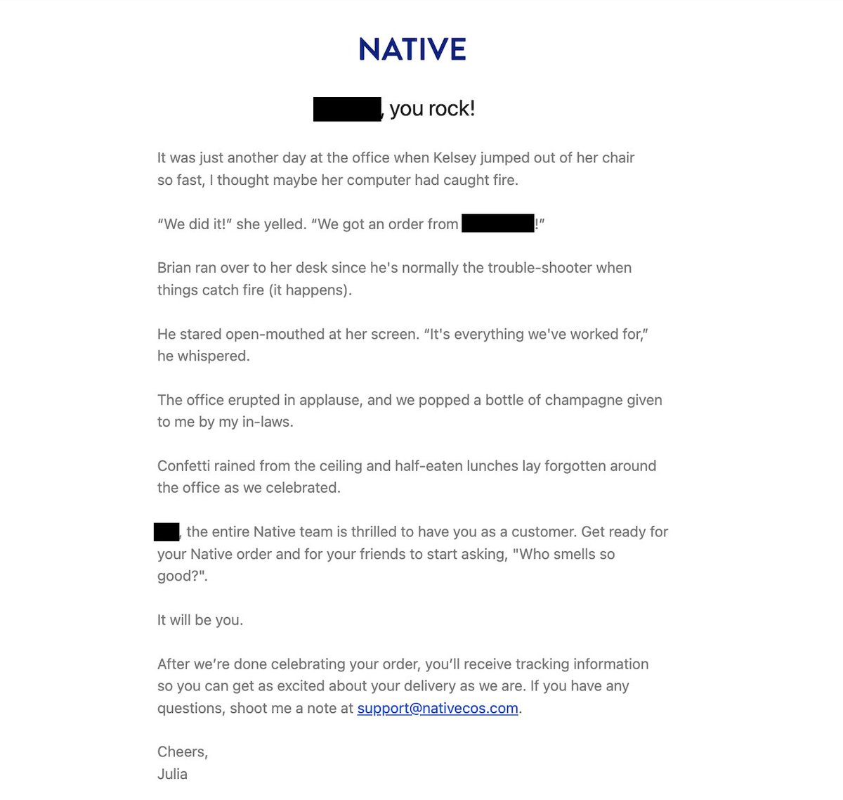 blapchat's tweet image. companies think people want emails like this but they actually want emails like this