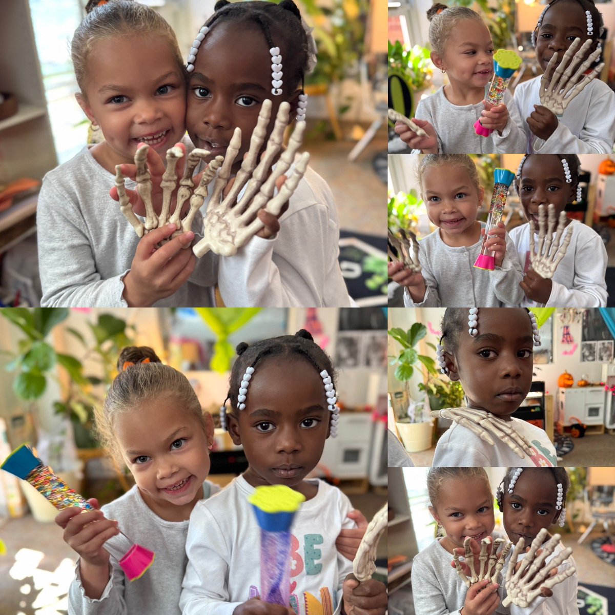 RCPS_EarlyLearn's tweet image. “Decorating for October means letting the skeletons out… of the supply bin. These two are already in full spooky spirit 🕸️🖤”#ClassroomMagic #FallFeels #afterschool #pat #dph #october