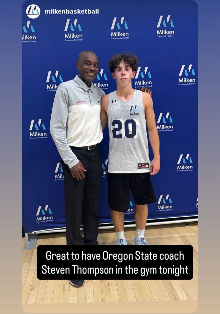 Crenshaw/Syracuse legend Coach Thompson stopped by @lMilk last night  to see <a href="/TeamCPSA/">Team CPSA</a> family 2027 PG <a href="/graycole10/">Grayson Coleman</a>.  #TeamCPSA #Milken #GrassrootsProgram