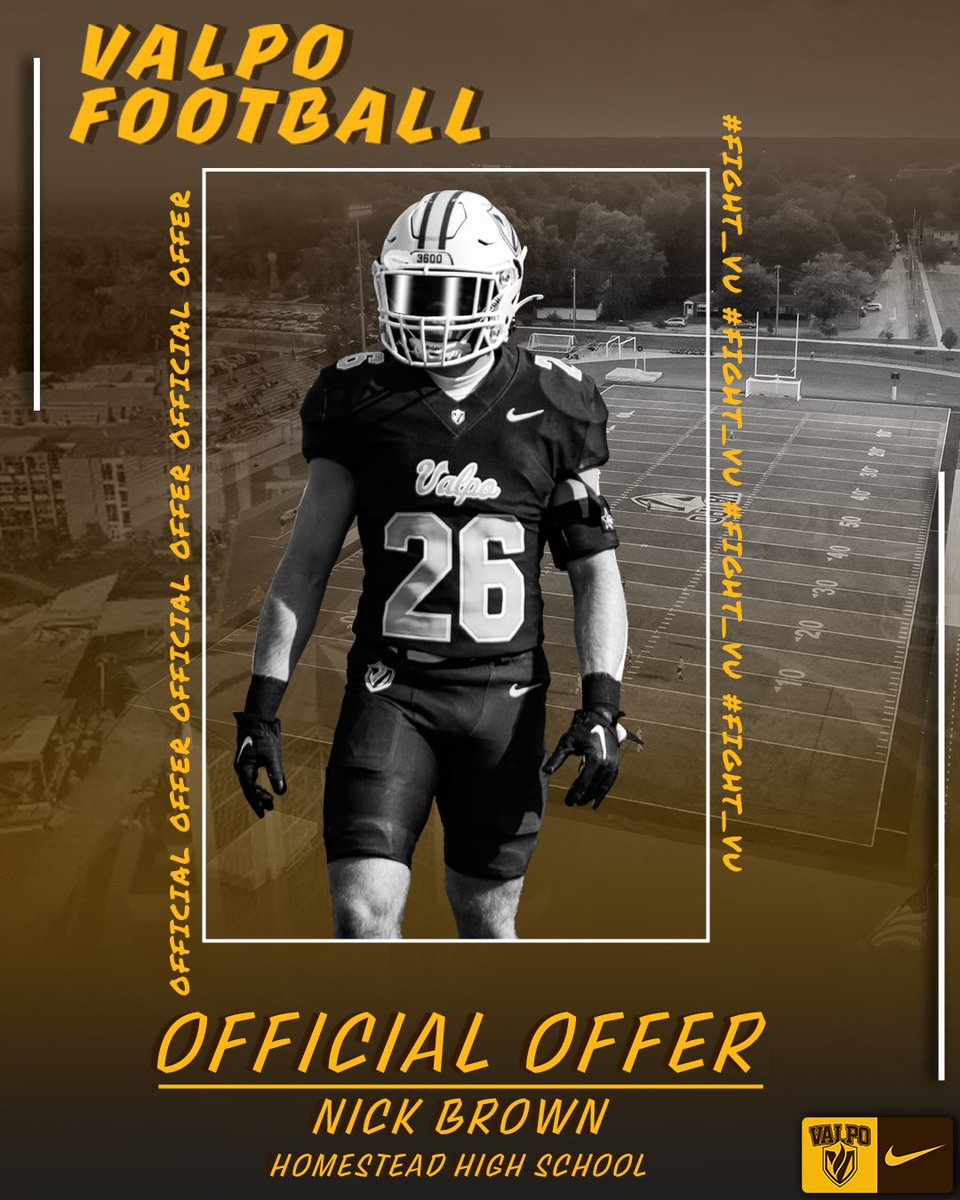 After a great conversation with <a href="/CoachWaddle/">Andy Waddle</a>, I am blessed to have earned my 2nd D1 offer to Valparaiso University!! #agtg
<a href="/Coach_RJG/">RJ Ghilarducci</a> <a href="/CoachFeltrop/">Zach Feltrop</a> 

<a href="/CoachRogers41/">Coach Rogers</a> <a href="/ShawnHarkness/">HarkDaddy</a> <a href="/HHSSpartansFB/">Homestead Football</a> <a href="/BarstoolSparty/">Barstool Homestead</a> <a href="/Bryan_Ault/">Bryan Ault - Midwest Scout</a> <a href="/IndianaPreps/">Indiana Preps</a>