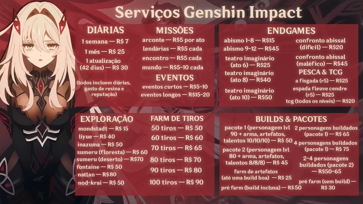 lingshaism's tweet image. ┈┈・୨ ✦ ୧・┈┈ 
:🪷 serviços genshin, hsr &amp;amp; zzz  ּ.`•

↪ exploração de nod-krai adicionada à tabela e reajuste nos preços dos serviços de genshin

↪ caso interesse minha dm está aberta, também atendo pelo Discord; @/columbinaflowers.

↪ termos de serviço na thread abaixo