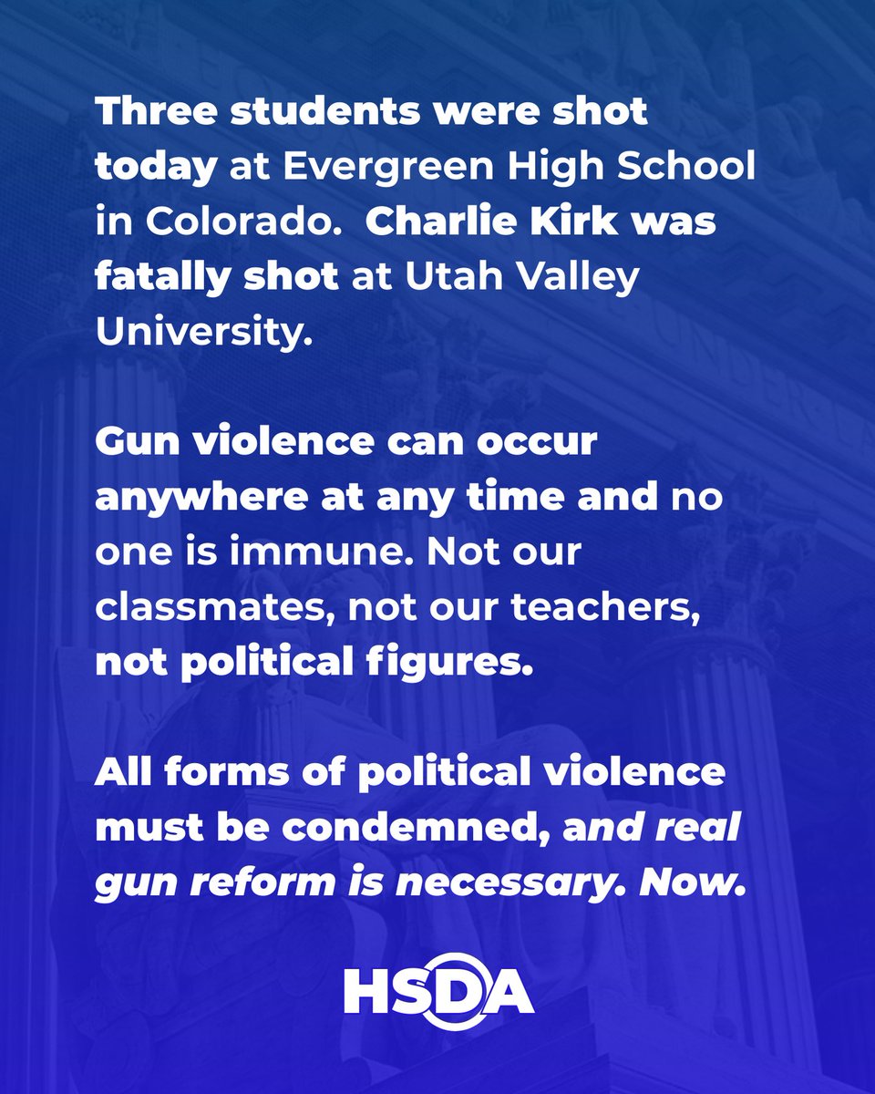 Gun violence can occur anywhere at any time and no one is immune. Not our classmates, not our teachers, not political figures.

All forms of political violence must be condemned, and real gun reform is necessary. Now.