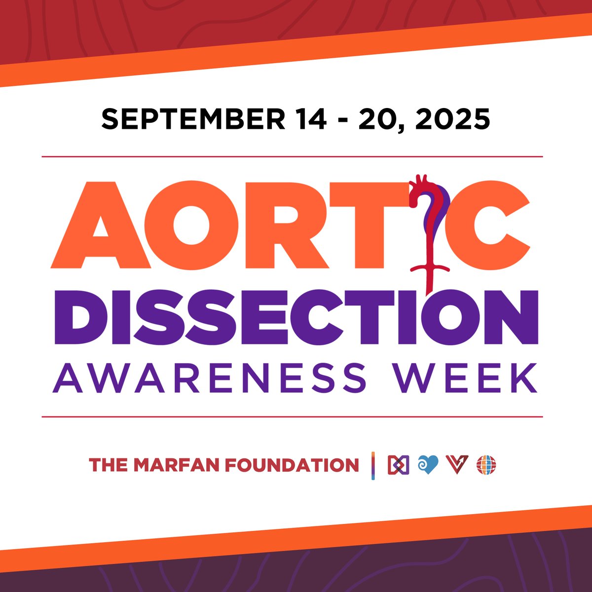 Aortic Dissection Awareness Week begins this Sunday, September 14, 2025. 

✅ marfan.org/aorticawareness 

We've made it easy to find the resources, videos, and downloadables you need to learn more and spread awareness. 

#AortaEd #STAT #ThinkAorta #ThinkAortaThinkFamily