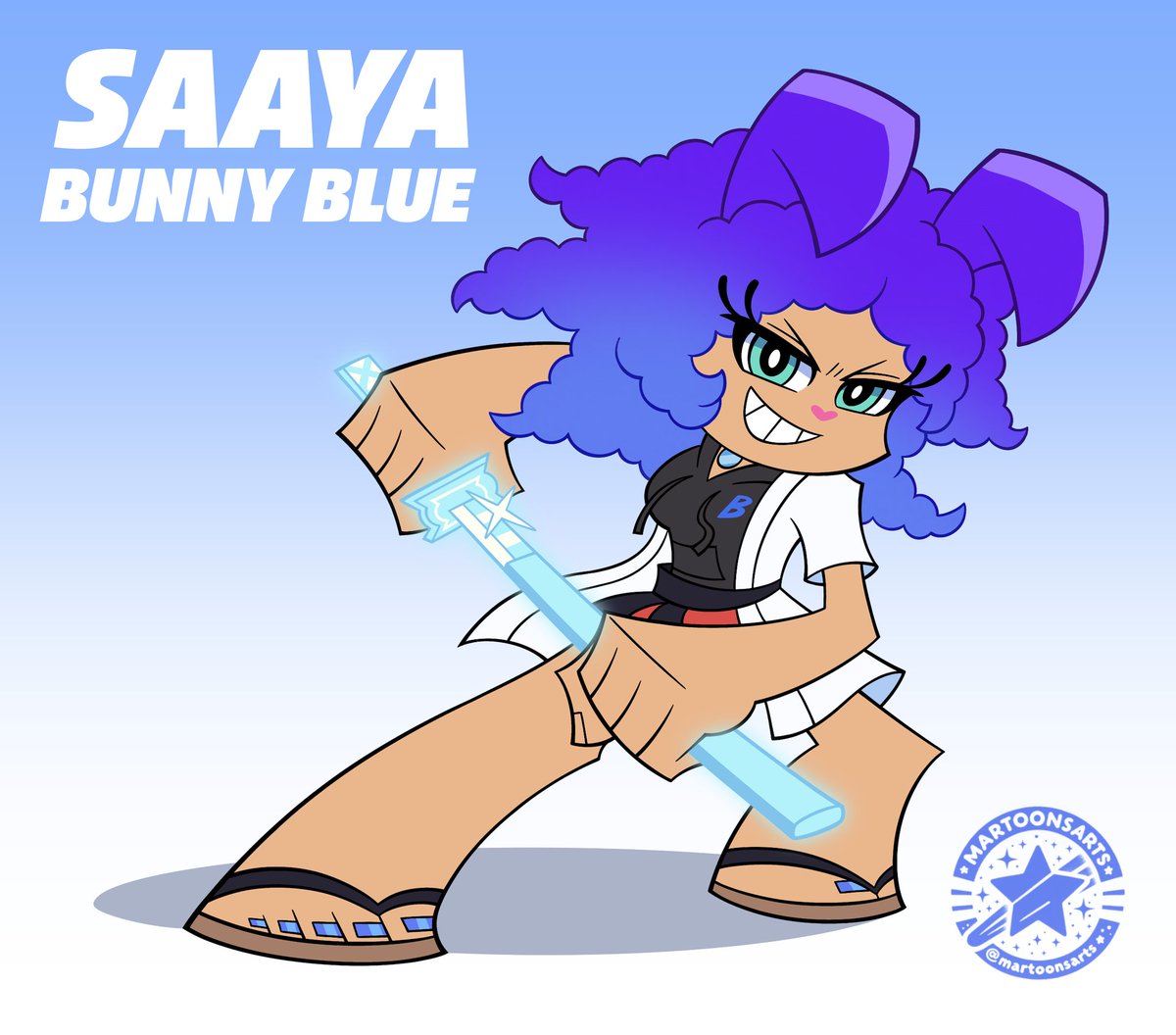 [C] P&amp;S: Saaya Bunny Blue 🐰💙 

Another beautiful OC provided provided by a fellow Panty &amp; Stocking fan! 🤩

#NewPSG #newpantyandstocking #pantyandstocking #pantyandstockingfanart #oc #anime #digitalart #commission #TRIGGER