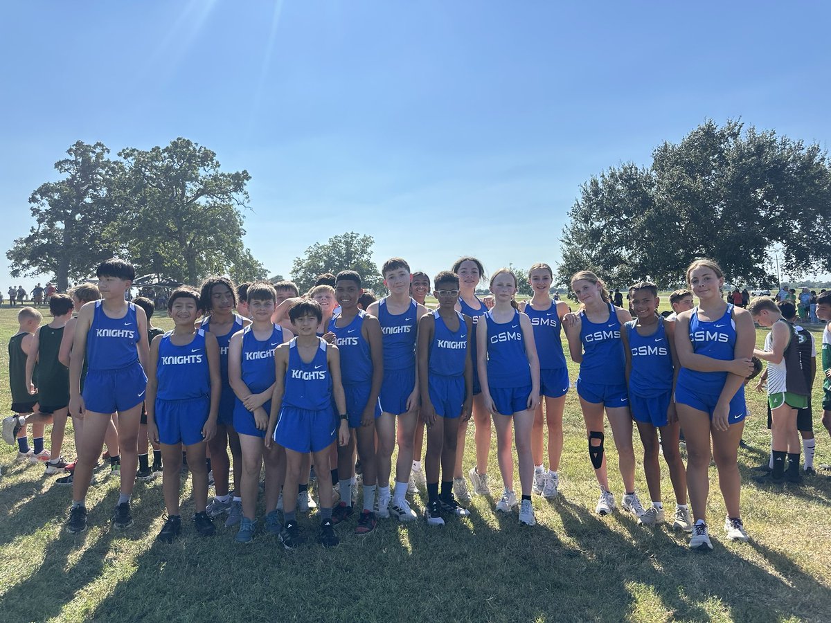CSMSGA's tweet image. Our boys and girls cross country teams competed at the Navasota Invitational today! Great job to all of our runners for their effort and determination! Congrats to our runners that finished in the top 15 and took home some hardware!🏅#FAMILY #knightnation