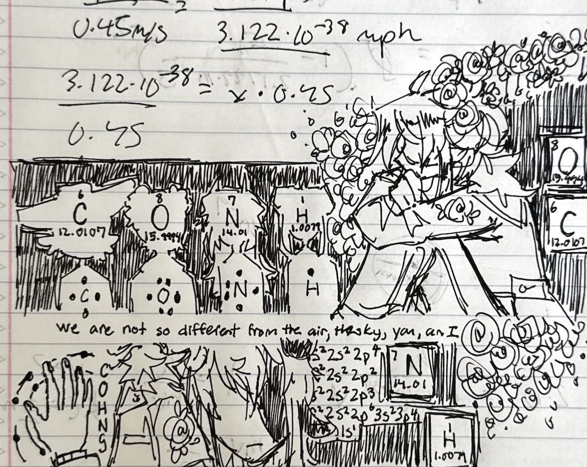 Day 61 — 🚏
shit bro i’m a little bit fucked for chem and i just love calc, have the doodles in my notes