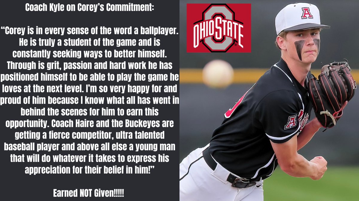 Congrats to Corey Taylor on his commitment to Ohio State University!!! <a href="/CoreyTay13/">Corey Taylor</a> <a href="/OhioStateBASE/">Ohio State Baseball</a>