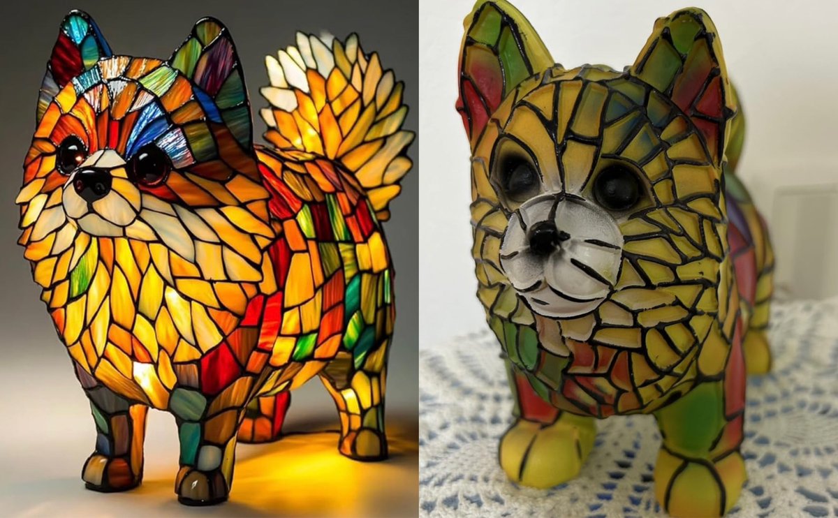 TLで流行りのステンドグラスのポメラニアン。ホントかよ？ってアマゾ