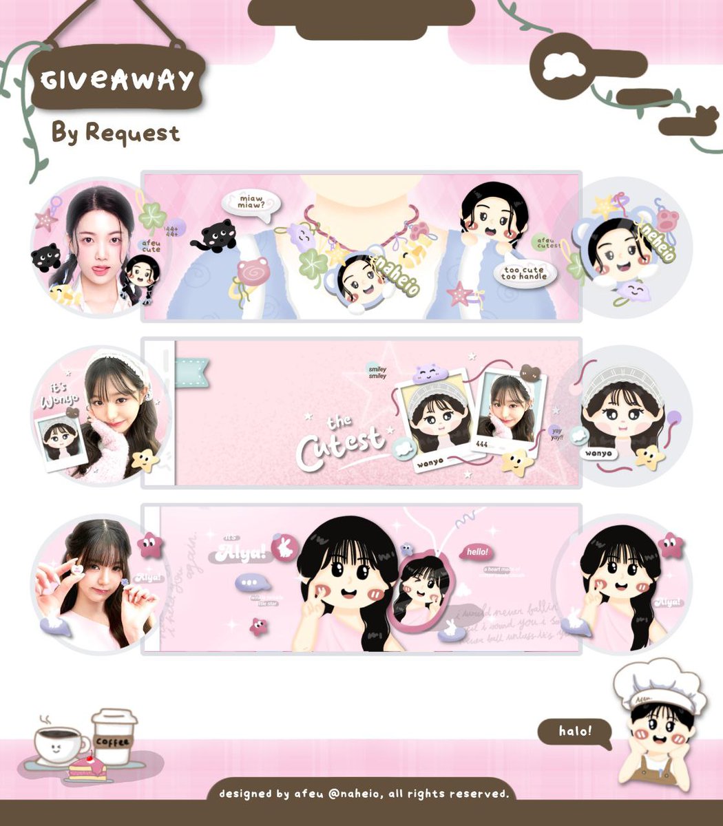 AfEU. chaNg π©π»βπ³ (@naheio) on Twitter photo help repost please? thank you!
O'heio! Dalam rangka merayakan 1st Anniversary Miss R ( <a href="/onenumbergirl/">Miss R. β giveaway π</a> ) dan pasangannya, ada 3 FREE LAYOUT BY REQUEST yang bisa kamu dapatkan dengan cara; (cek ALT) ππ©·
#zonauang help repost please? thank you!
O'heio! Dalam rangka merayakan 1st Anniversary Miss R ( <a href="/onenumbergirl/">Miss R. β giveaway π</a> ) dan pasangannya, ada 3 FREE LAYOUT BY REQUEST yang bisa kamu dapatkan dengan cara; (cek ALT) ππ©·
#zonauang