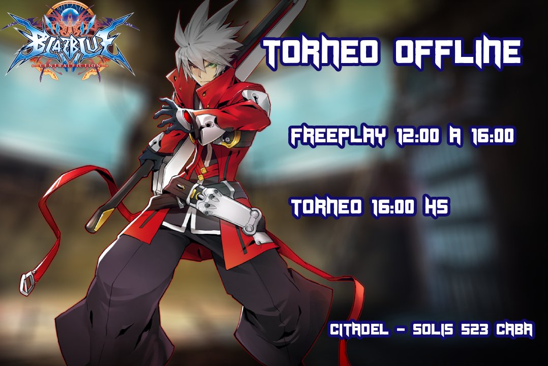 Tengo la gratitud de anunciar el Primer TORNEO OFFLINE de #BBCF . El dia 14/9, de la mano de <a href="/236BAfgc/">236BA</a>
Inscripciones: challonge.com/236ba02bb

📍Nos vemos el domingo gente!