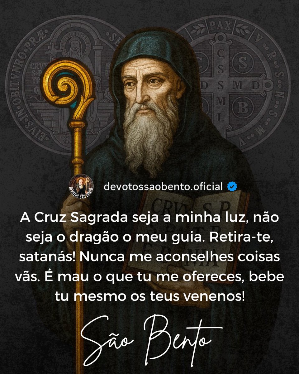 Devotos São Bento.oficial (@devotossaobento) on Twitter photo Pela poderosa intercessão de São Bento, que toda maldade e as insídias do inimigo caiam por terra, em nome de Jesus!
#sãobento #fé #cruzsagrada #católicos #devotossãobento #sãobento #nãosejaodragãomeuguia
<a href="/DevotosSaoBento/">Devotos São Bento.oficial</a> Pela poderosa intercessão de São Bento, que toda maldade e as insídias do inimigo caiam por terra, em nome de Jesus!
#sãobento #fé #cruzsagrada #católicos #devotossãobento #sãobento #nãosejaodragãomeuguia
<a href="/DevotosSaoBento/">Devotos São Bento.oficial</a>