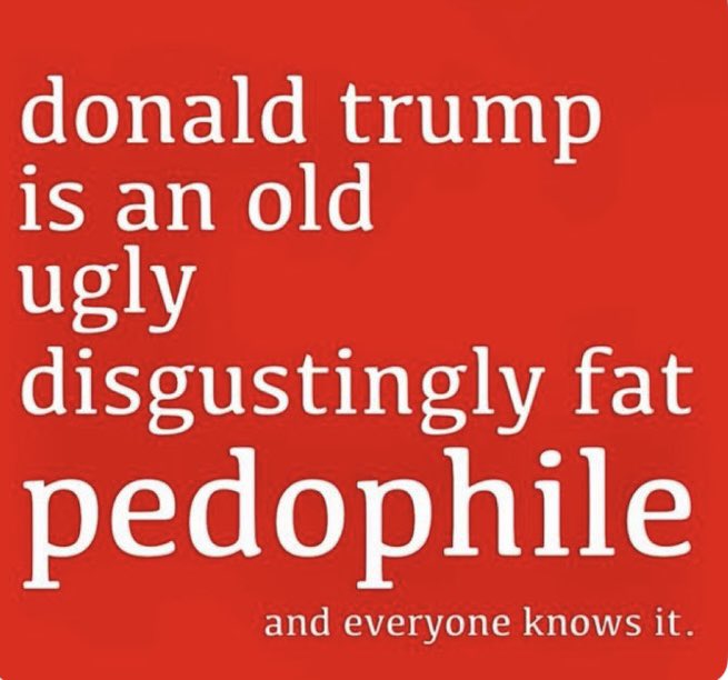 Lest we forget, the pig in the WH is still a fucking pedophile.