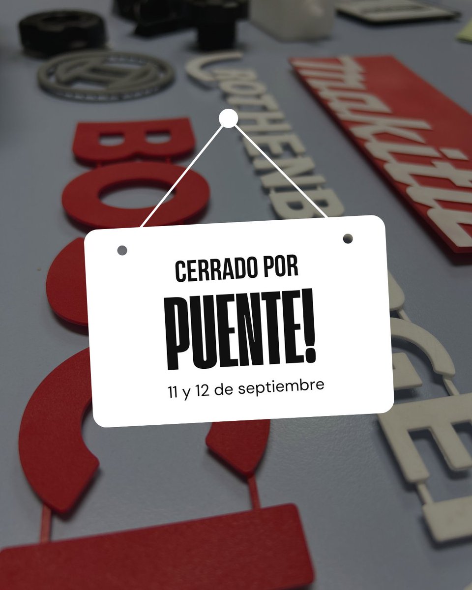 🌉 Los días 11 y 12 de septiembre de 2025 cerramos, nos vamos de puente!

Nos volvemos a ver el 15 de septiembre!

#ibpplastik #plasticos #innovaciónindustrial