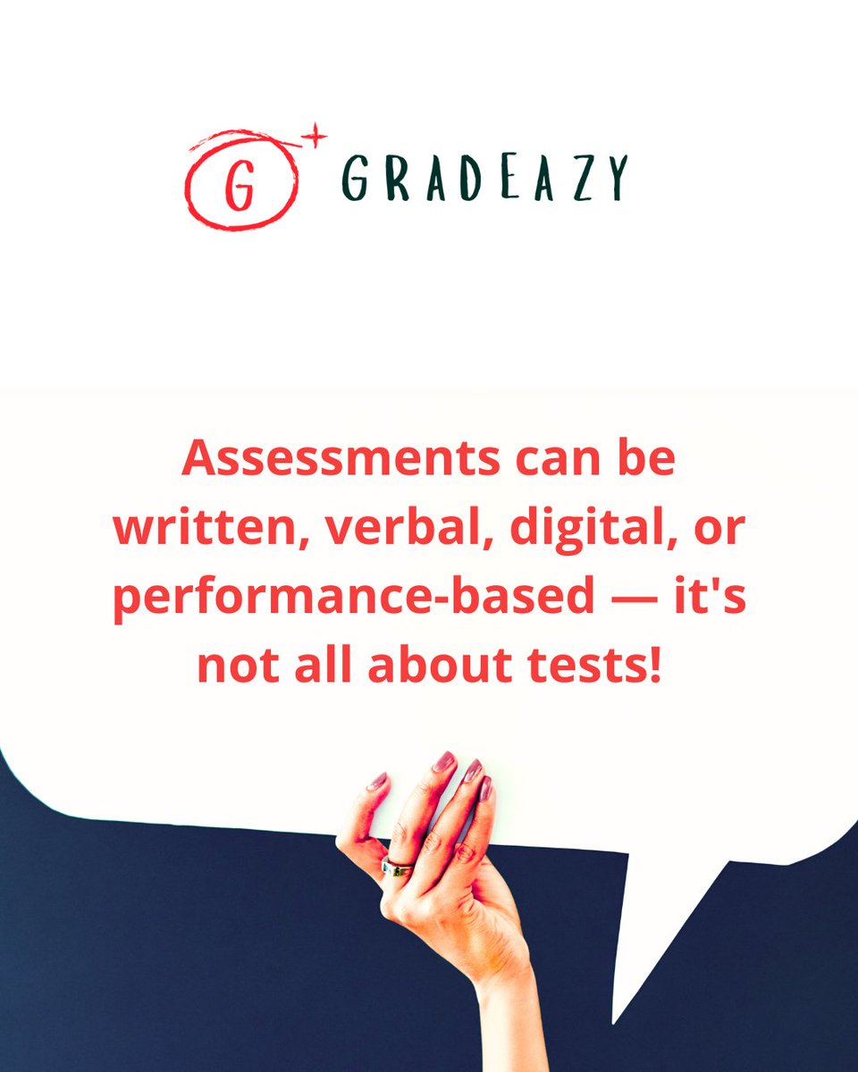 gradeazy's tweet image. Assessment goes beyond the test.

#AssessmentMatters #InnovativeTeaching #BeyondTheTest #EduTools #LearningDesign #EduFacts #SkillGrowth #Gradeazy