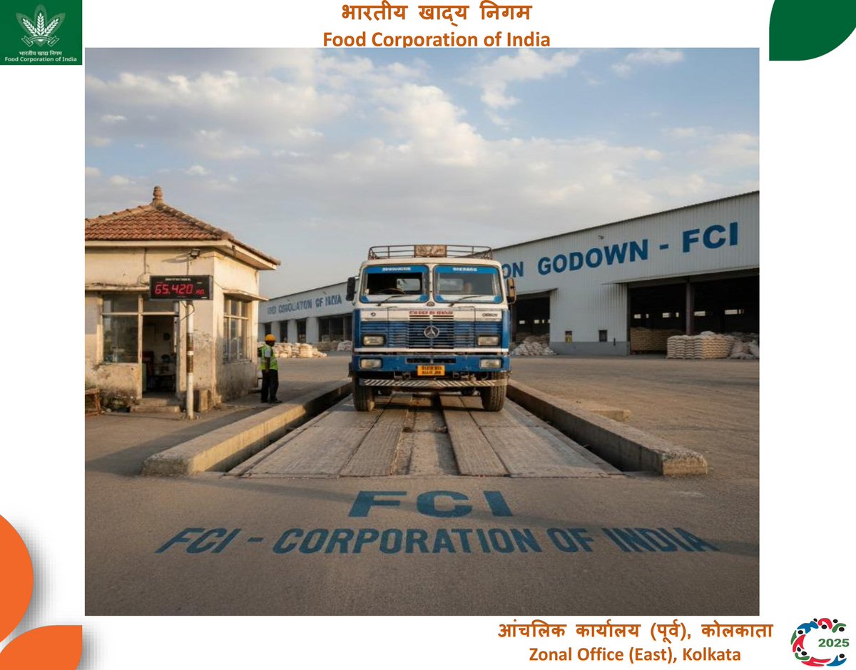 FCI utilises weighbridge sets of scales mounted on concrete platforms to accurately measure the weight of entire trucks and their loads at procurement centres, warehouses and distribution hubs, playing a vital role in ensuring the nation’s food security.
#weighbridge #fci