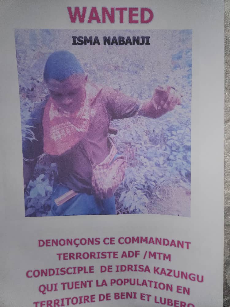 #NordKivu : Des Commandants ADF/MTM recherchés, à l’occasion de la Journée mondiale de lutte contre le terrorisme, vigilance et collaboration avec les FARDC sont exigées pour mettre fin aux violences.

🔴 Abu Tayimiyah – proche d’Idrisa Kazungu
🔴 Idrisa Kazungu – chef influent