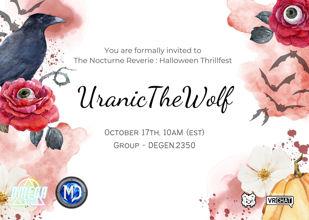 Speaking of events! I'll also be at the <a href="/AstrixZVR/">AstrixZ 🌈✨️🫧 4.0 DEBUT COMING SOON</a>  Halloween event, "The Nocturne Reverie event". I hope to see you all in your Halloween costumes!