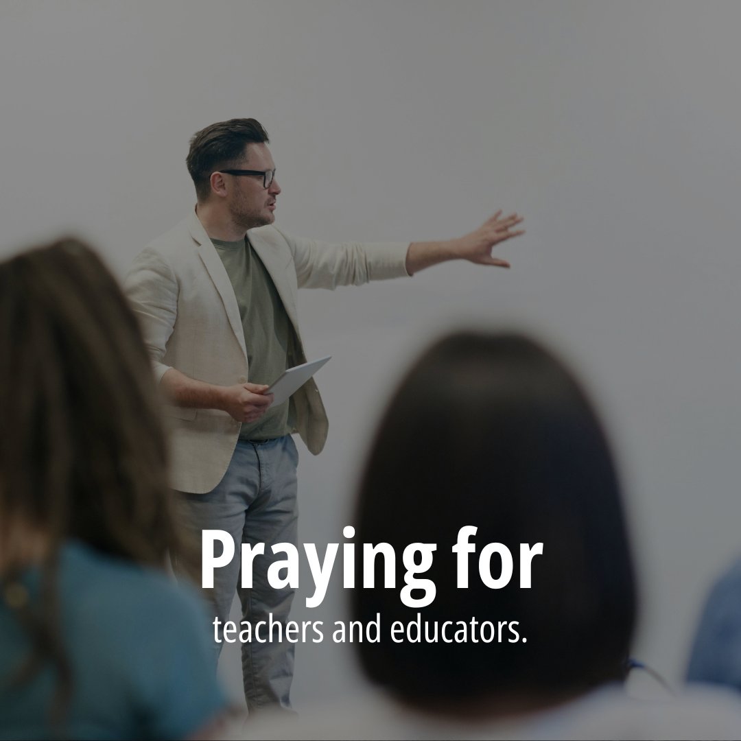 Lord Jesus, we thank you for teachers and educators. As they impart knowledge and walk alongside their students, may they reflect you, the greatest teacher. 🙏