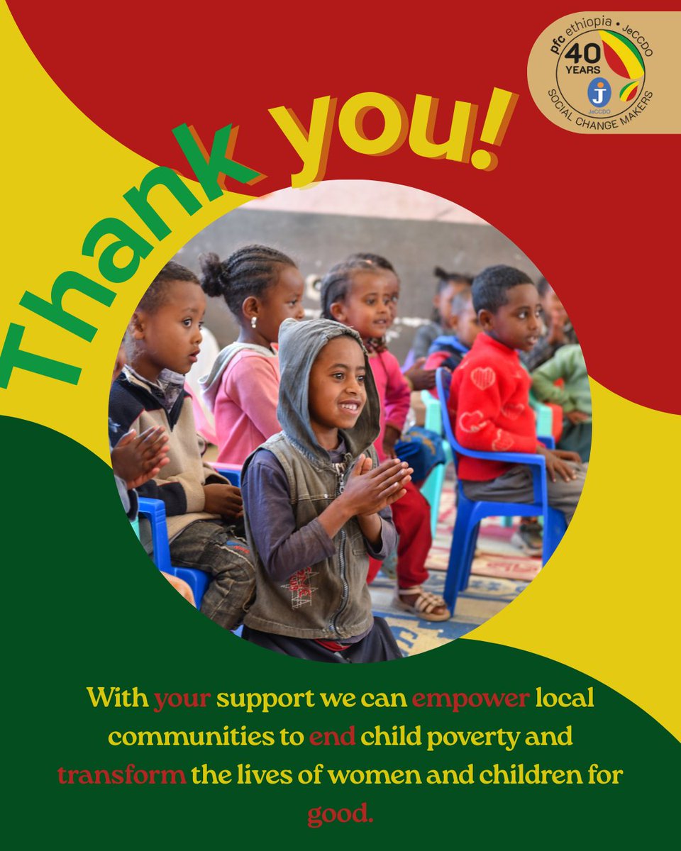 🎉 40 years of Partners for Change Ethiopia 🎉

Because of you, children are learning 📚, families are thriving 🏡 &amp; communities are shaping their own future 🌍

💙 Thank you for being part of this journey. 

#40YearsOfChange #TogetherForChange #HopeInAction