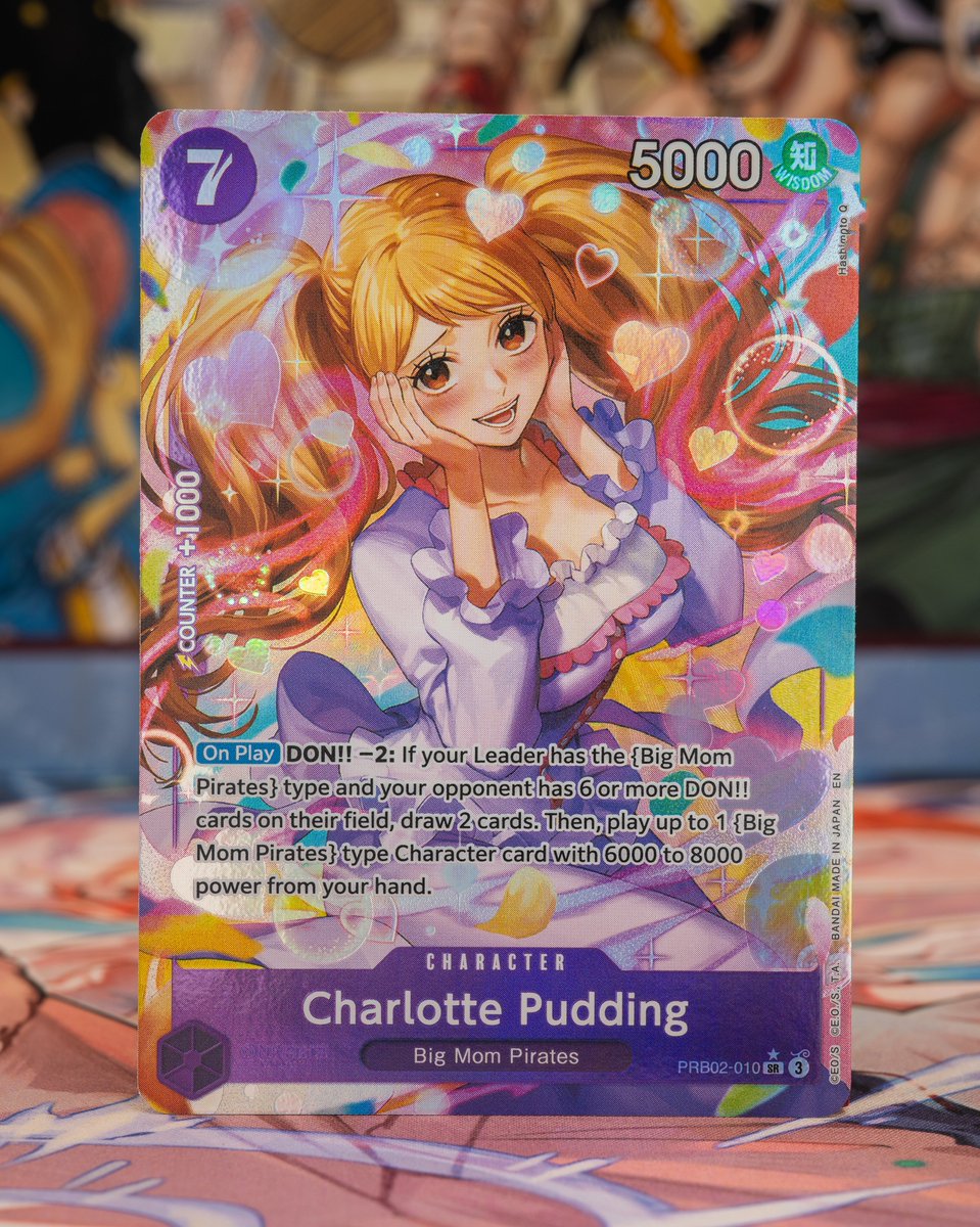 one piece card game pudding BANDAI ONE PIECE Card Game Royal Blood OP-10 Charlotte Pudding SP C  Japanese NEW