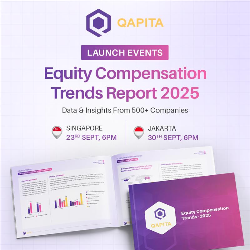 qapita's tweet image. 🚀 Excited to launch Qapita's Equity Compensation Trends Report!

500+ companies | 80+ pages | Global insights on ESOPs, exec pay, compliance &amp;amp; liquidity.
Join us:
🇸🇬 Singapore, Sep 23: luma.com/na0u4vup
🇮🇩 Jakarta, Sep 30: luma.com/q6hp8694

#ESOP #TechTrends #Qapita