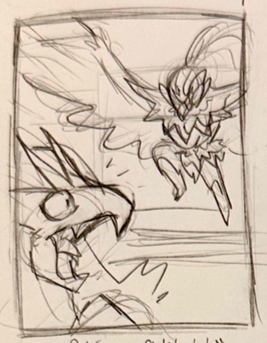 I decided to render a thumbnail sketch i did in my 
(Side by side comparison)