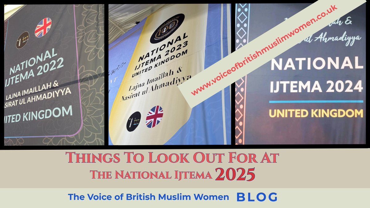 Anticipation is rising for the Lajna Ima'illah and Nasiratul Ahmadiyya UK National Ijtema which will take place at the end of September. Zohaa Qasim tells us some of the highlights we have to look forward to. #LajnaUKIjtema 

voiceofbritishmuslimwomen.co.uk/2025/09/11/thi…