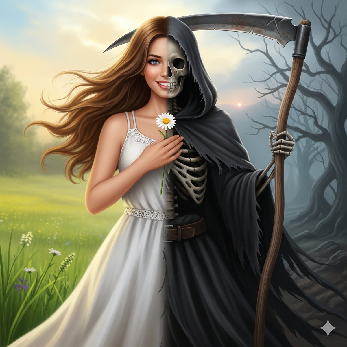 Кто знает кто такая Смерть, тот её любит, боятся лишь те, кто не знает и демонизирует её.
#Смерть