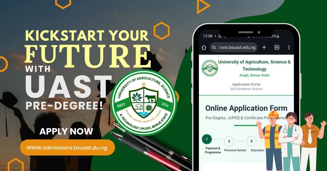 Apply online today @ admissions.bsuast.edu.ng