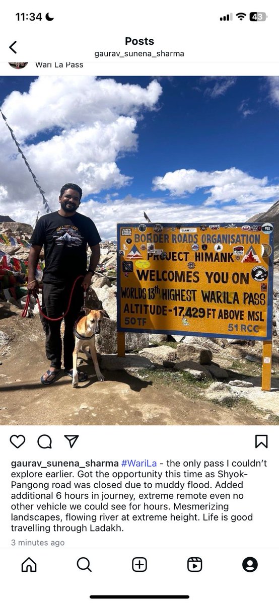 GauravGauravsvg's tweet image. #WariLa, only pass I couldn’t explore earlier. Got the opportunity dis time as #Shyok-#Pangong road was closed due to muddy flood. Added additional 6 hours in journey, extreme remote even no other vehicle we could see for hours. Mesmerizing landscapes, flowing river at extreme..