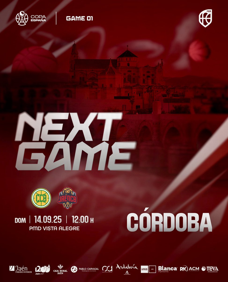 🏀 Arranca la temporada 25/26 con la Copa de España

Domingo 14 de septiembre, primer partido oficial de la temporada frente al <a href="/CordobaCB/">Córdoba Club de Baloncesto</a> 

📍 Palacio Municipal de Deportes Vista Alegre (Córdoba)
🕛 12:00 h
🏆 Copa de España

💚 ¡Vive esta temporada histórica! 

#CopaDeEspaña