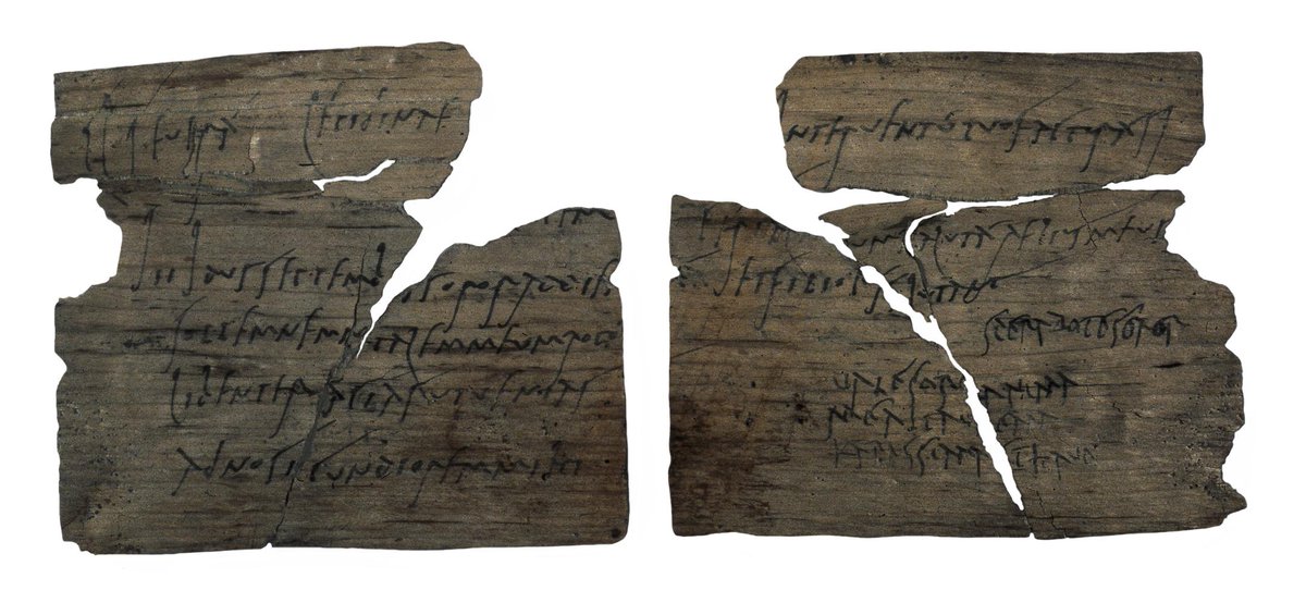 carolemadge's tweet photo. Happy birthday, Claudia Severa! 🎂

#OnThisDay, Claudia Severa to Sulpicia Lepidina (wife of Flavius Cerialis, prefect of the ninth Cohort of Batavians) sent a birthday invitation.
"On 11th September, sister, for the day of celebration of my birthday...I shall expect you, sister, my dearest soul, as I hope to prosper, and hail"

This ancient invitation includes the handwriting of Severa herself, making it one of the earliest known examples of writing in Latin by a woman. 
https://t.co/JK9Zwjd5Q2