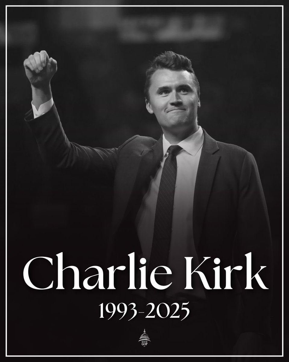Un crime effroyable contre un jeune patriote qui n’a jamais cessé de défendre ses convictions et la démocratie. Courage à sa famille, dont ses deux petits enfants. #CharlieKirk