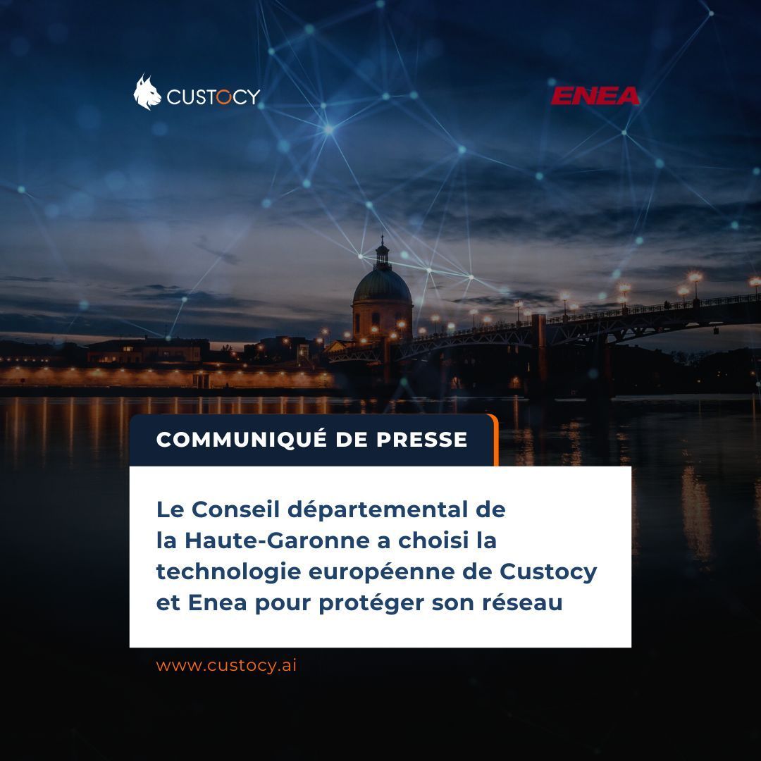 🚨 Le Conseil départemental de la Haute-Garonne nous fait confiance pour sécuriser son #réseau de plus de 25 000 assets avec le seul #NDR français boosté à l'IA.

Pour en savoir +👉custocy.ai/actualite/cons… 

#Cybersécurité #ThreatDetection #IA #Souveraineté
@Custocy | <a href="/EneaAB/">Enea AB</a>