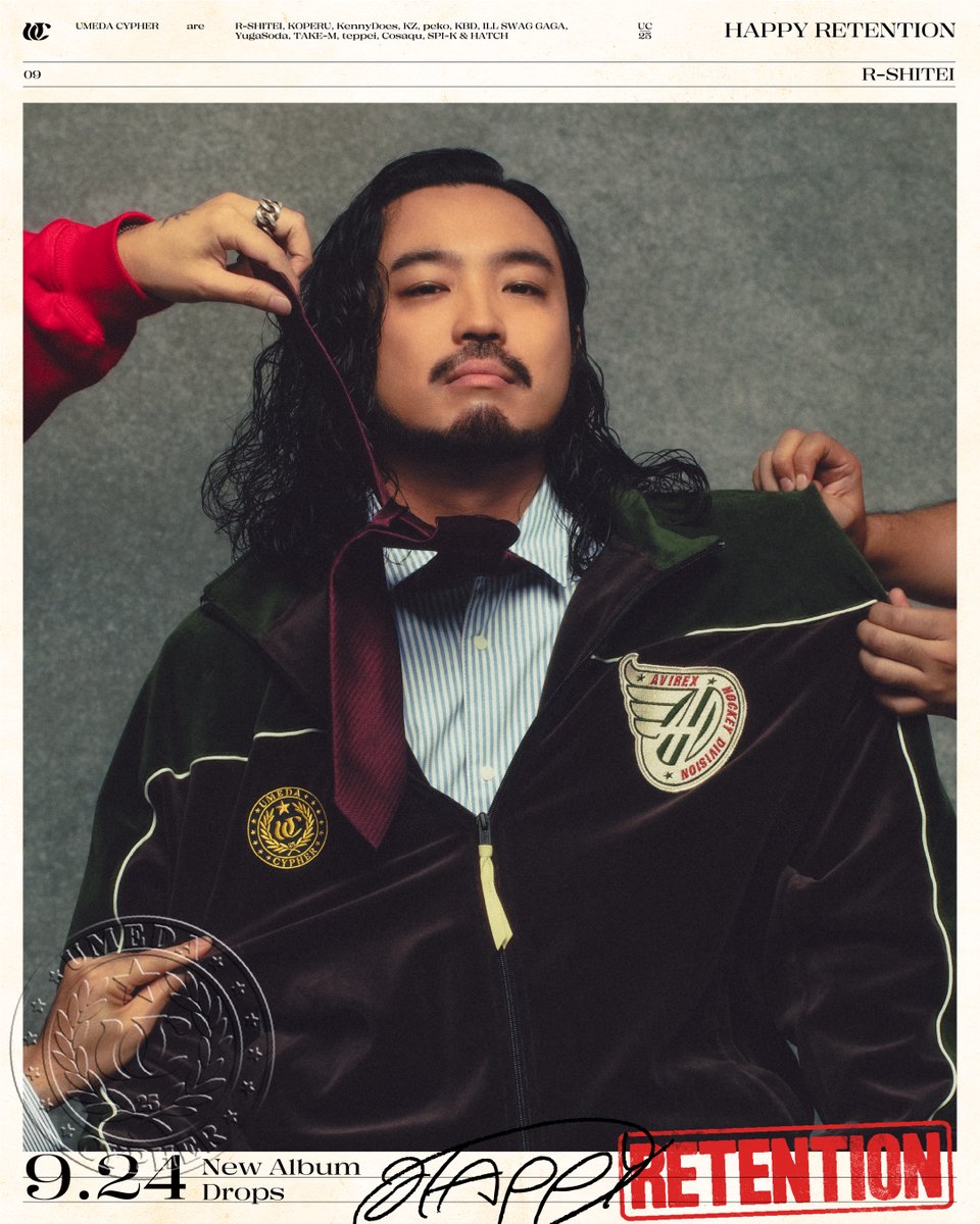 R-指定 <a href="/Creepy_Nuts_/">Creepy Nuts</a> 

Major 3rd Album「HAPPY RETENTION」
2025.09.24 in stores
UmedaCypher.lnk.to/t6OtgR

Art Direction &amp; Designed <a href="/c405mhz/">水谷慎吾shingo mizutani</a>
Photo RyotaChiba
Styling <a href="/KRKW31/">Shintaro KRKW</a>

#梅田サイファー 
#UC_HR