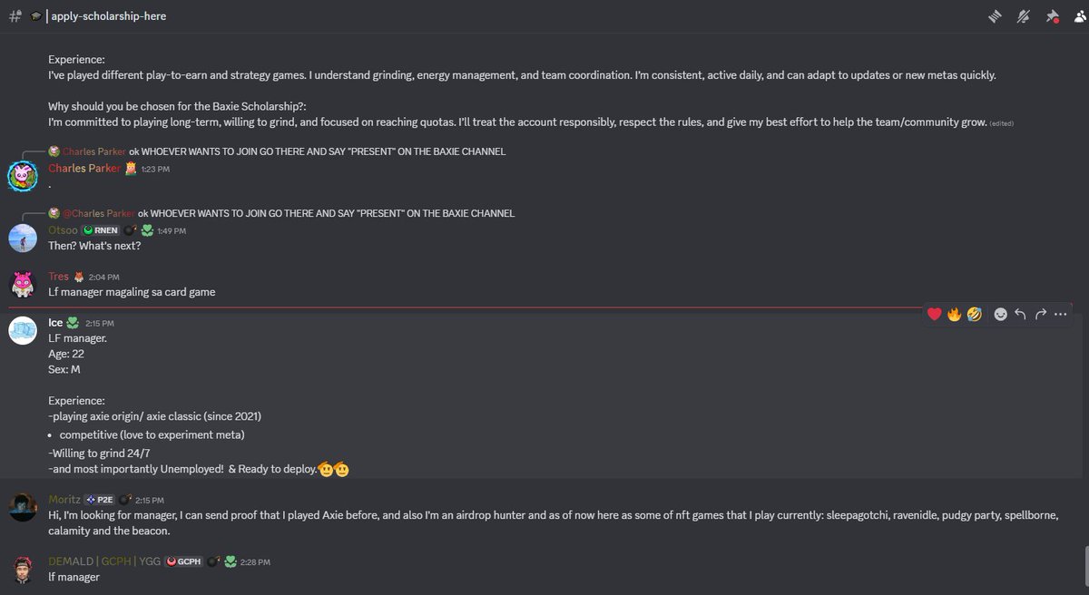 ✨ Looking for a BAXIE manager i can grind 7/11, 24/7 🐾💖

Wow, so many have already applied for scholarships on Discord! 🌸

Do you have lots of Baxies? 🐶 Then maybe it’s time to start preparing how you’ll open scholarships and share the love! 💕

And if you’re a future
