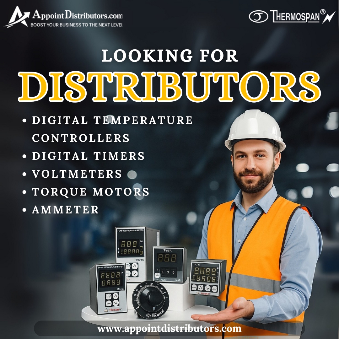 SnehaSingh3111's tweet image. Appointing #Distributors for Thermospan
Brand - Thermospan
Details - appointdistributors.com/thermospan
★ High profit margins
★ Products - Digital Temperature Controllers, Digital Timers, and a range of counters
 #TemperatureControllers #DigitalTimers #Counters #Ammeter #business