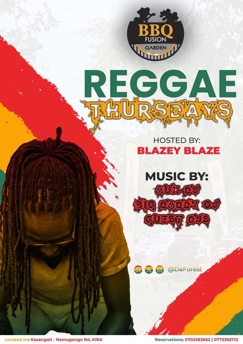 DaForest_'s tweet photo. Nobody can stop Reggae...Catch y'all later today with @blazey_blaze for #RaggeaThursdays.
#BBQFusion
#DaForest https://t.co/jxLqc0RjPz