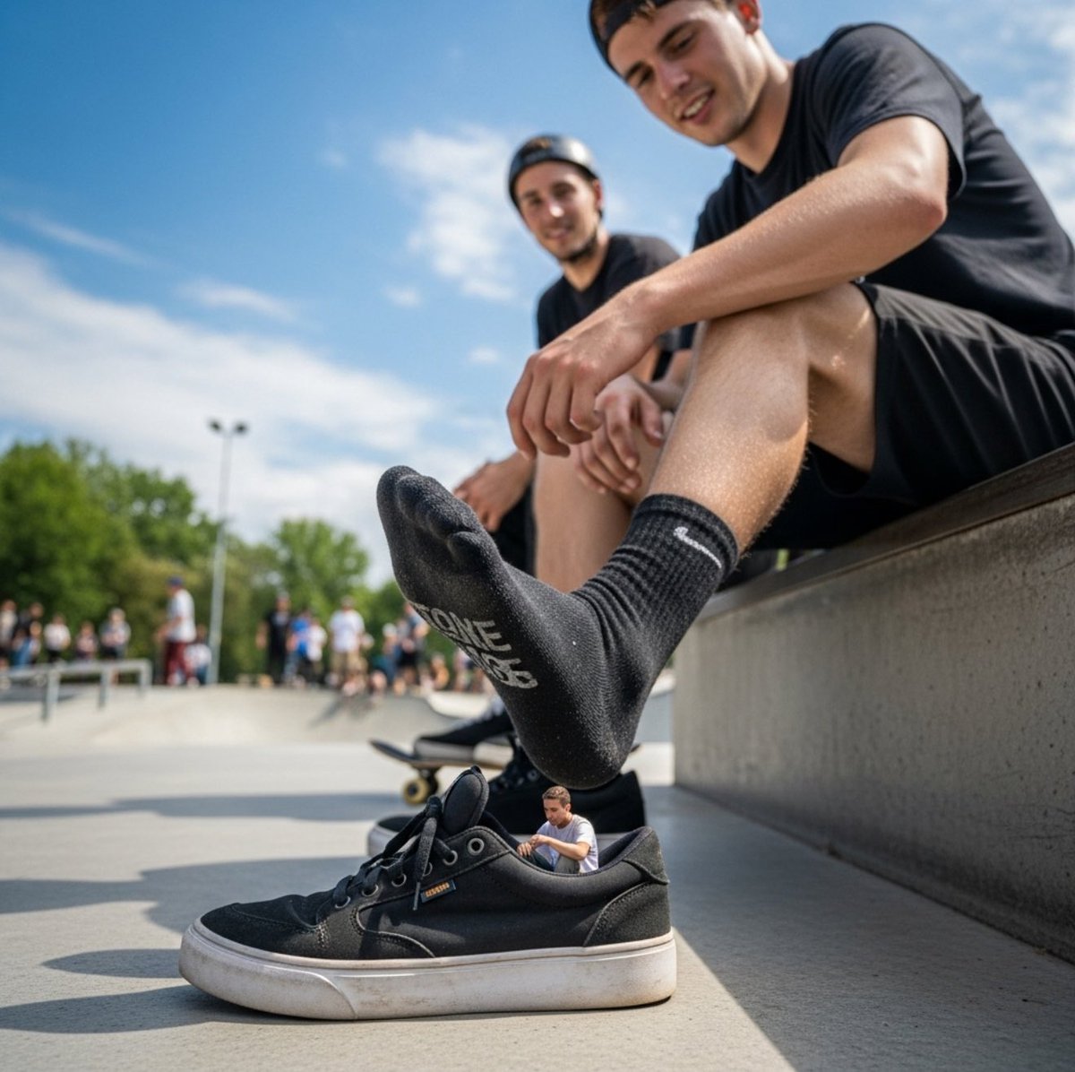 Shrunken guys, choose your hiding spots wisely… unless you want your new home to be the toe of a sneaker