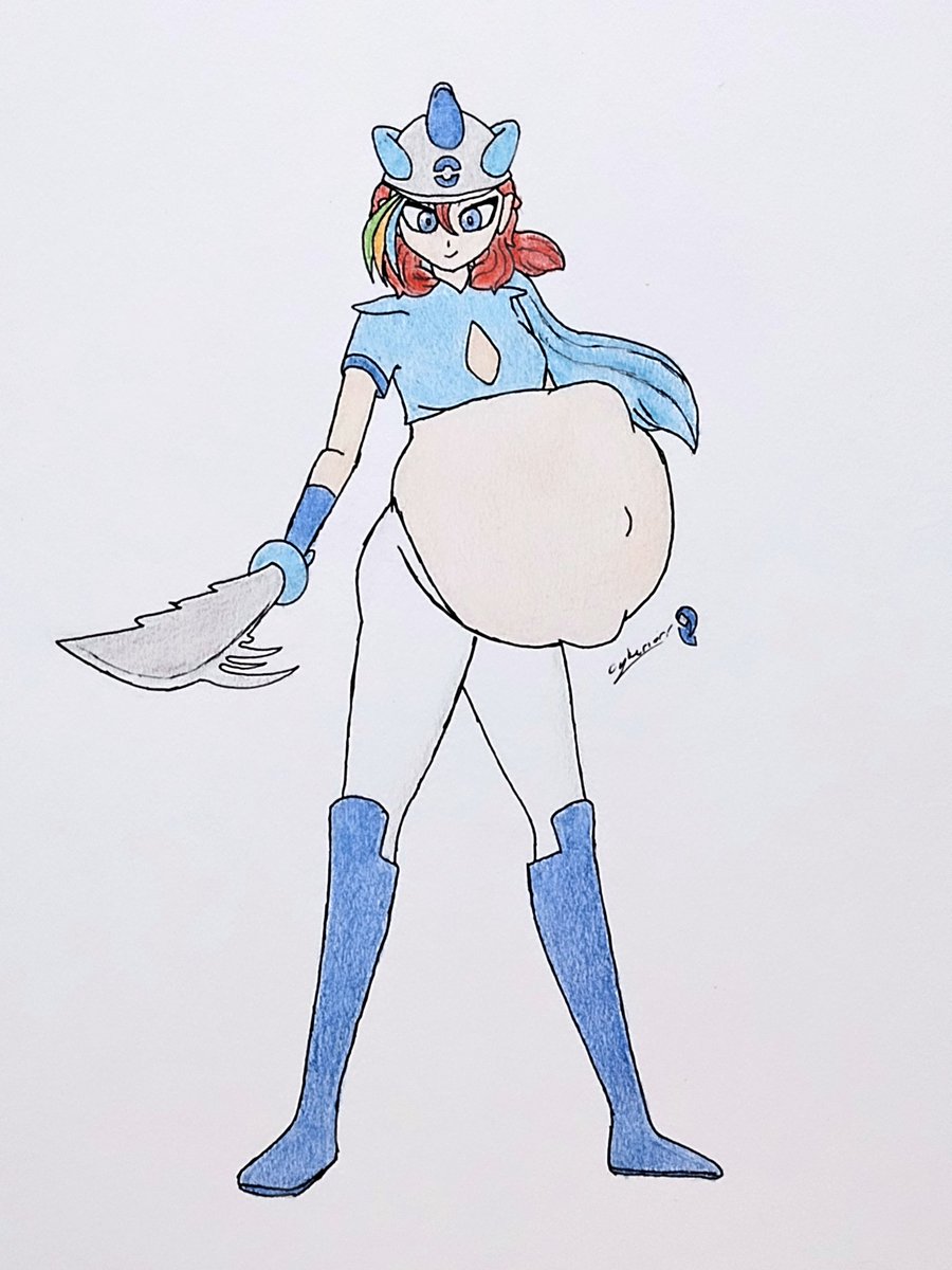 Here's Keldeo supporting a nice preg tum! How many we think she's carrying? 👀 

#pregnant #pregnancy #bigbelly #belly #expansion #bellyexpansion #pregnantbelly