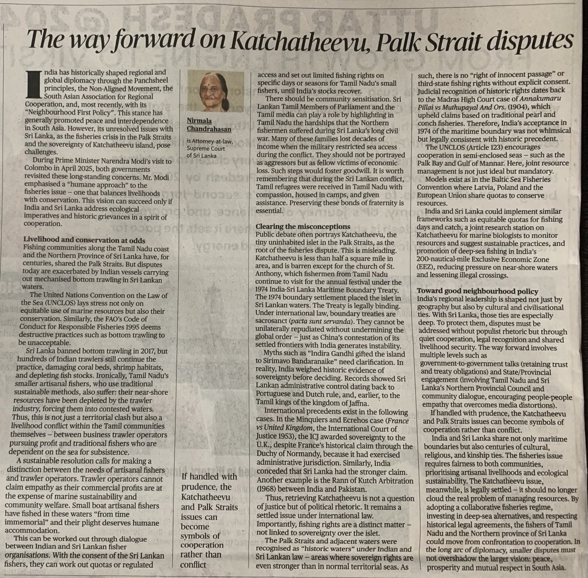 The sovereignty question is legally settled; the issue that remains is how to share marine resources cooperatively.