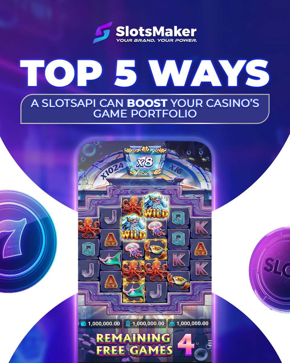 slotsmaker's tweet image. 🚀 Ready to level up your online casino? Discover the top 5 ways a SlotsAPI can revolutionize your game portfolio!

✨ Want to learn more? Read our article now: slotsmaker.com/how-slotsapi-c…

#SlotsMaker #SlotsAPI #OnlineCasino #iGaming #CasinoGames #GameIntegration #CasinoTech