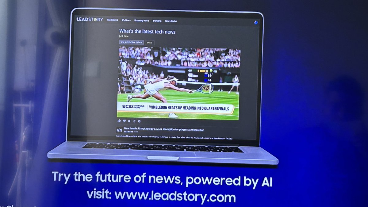 gurms's tweet image. You gotta fix this @LeadStoryNews tech news and pic of tennis? Your AI ain’t working