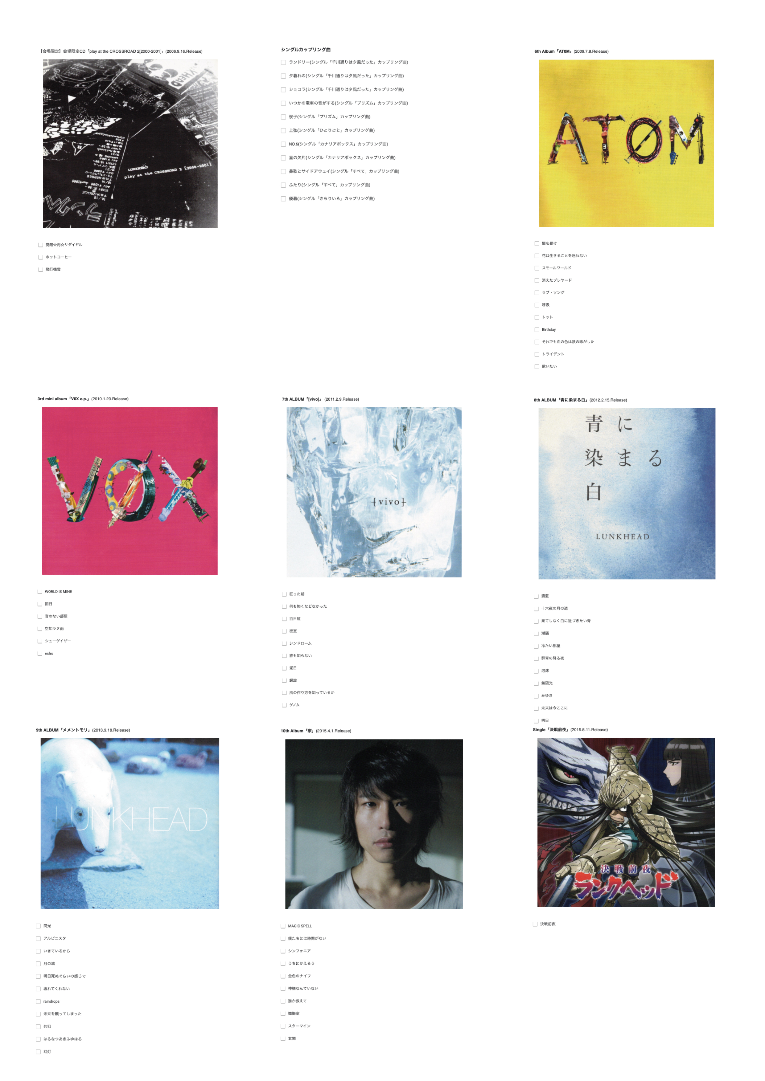 LUNKHEAD 解説！！ランクヘッド大辞典 LUNKHEAD 解説！！ランクヘッド大辞典 discography/LUNKHEAD