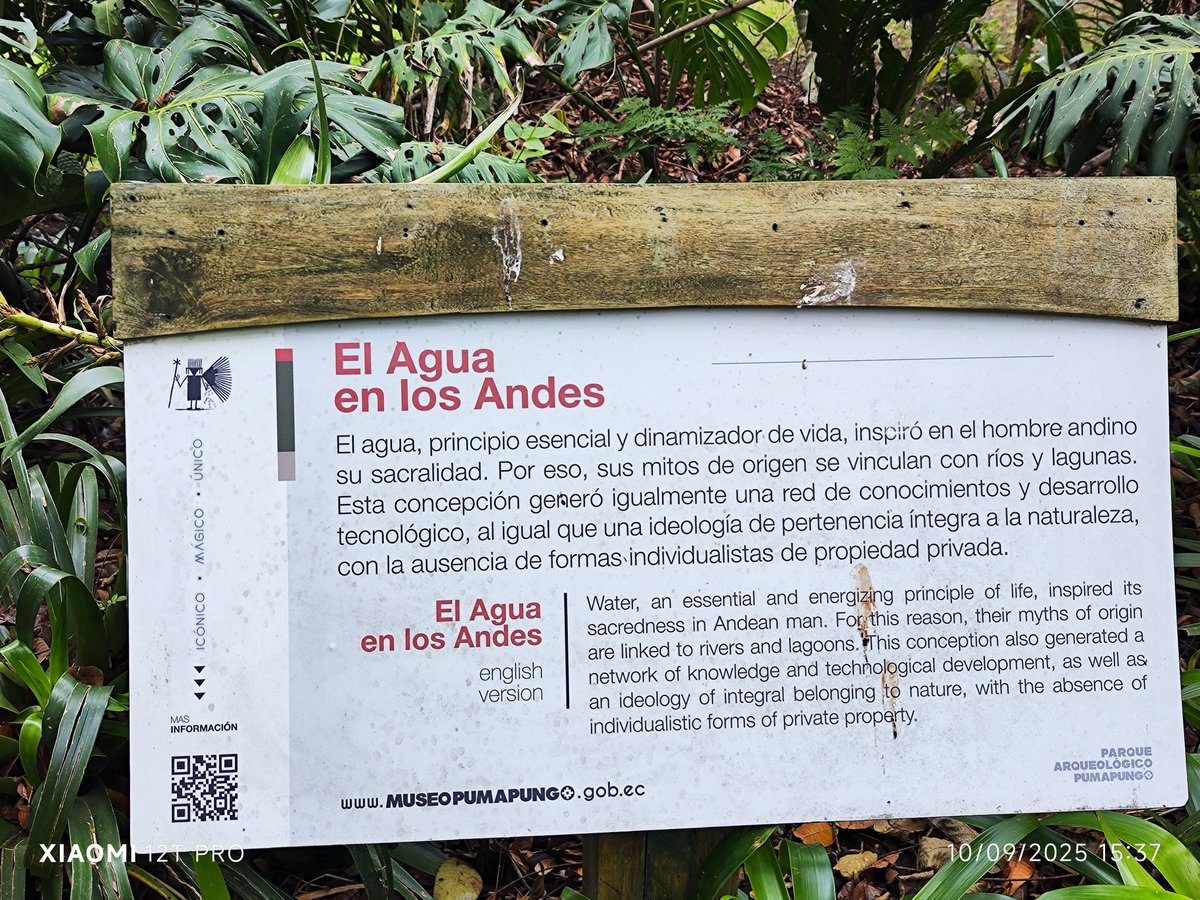 El agua como origen de la religiosidad en los Andes. Museo Puma Punga en Cuenca. Ecuador