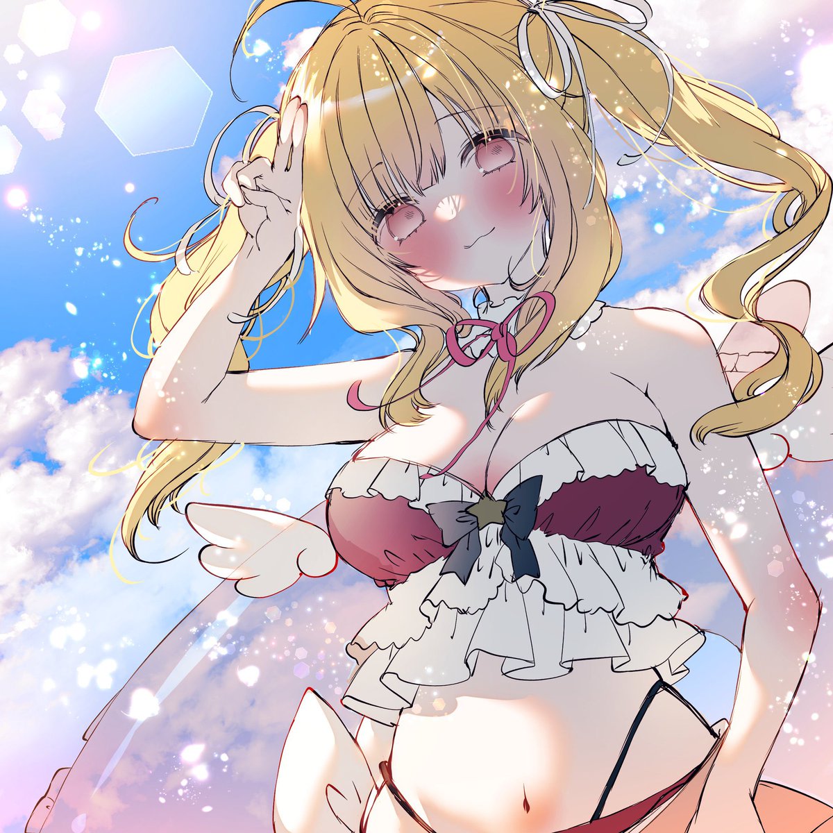 rina_runarina's tweet image. おはリナ🌟

今日ははじめてのアモアス3Dコラボあるよー！