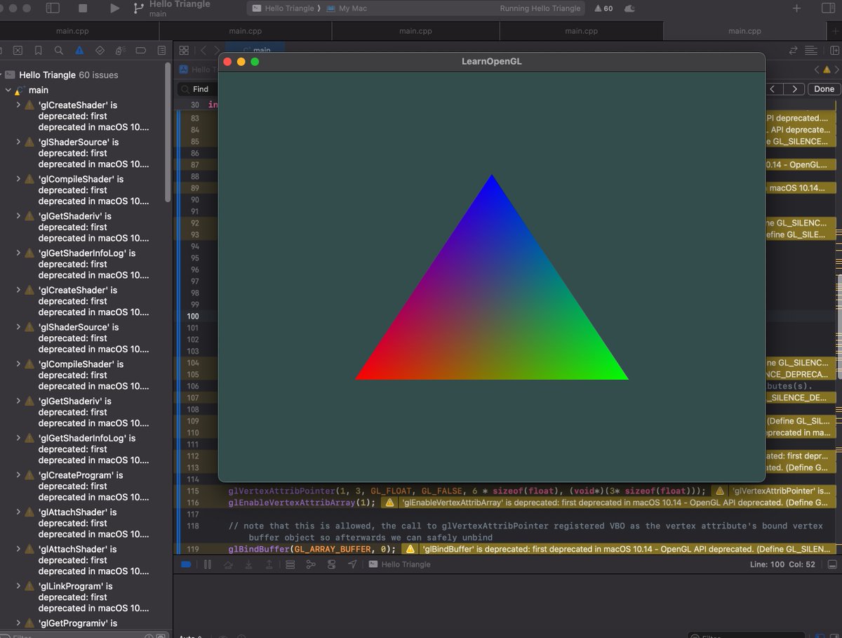 meisluckyday's tweet image. fragment interpolation is pretty cool. like a color picker :D
#learnopengl