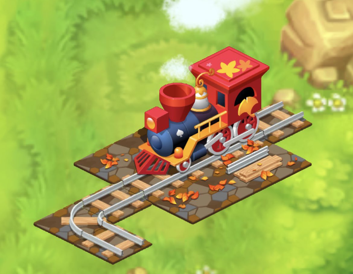 classLabo's tweet image. ウパル列車とレールの雰囲気をつかむためお試し配置🚂💨

うーんやっぱ地面のところが浮く感じ〜🍂
これは難問だぞ🤔
#ウパルオデッセイ